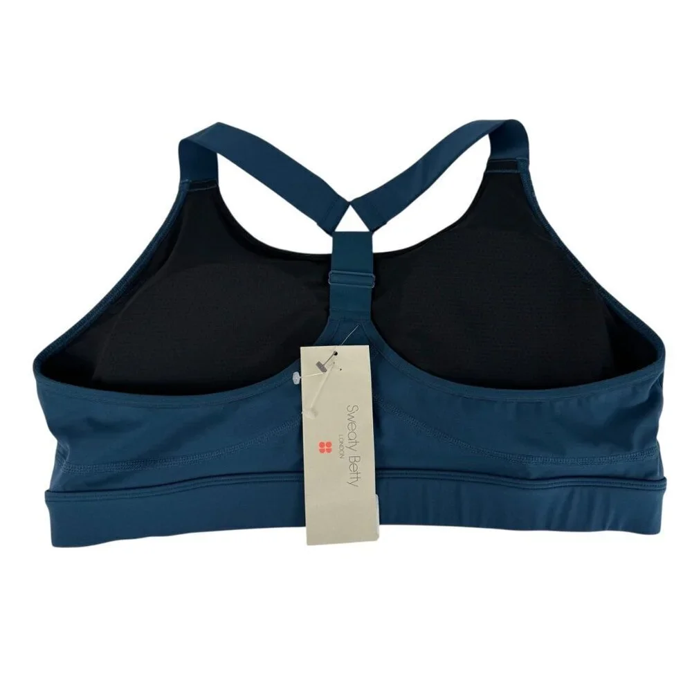 Sweaty Betty NEW Dark Teal Power Sports Bra Size XL Activewear Athleisure Gym